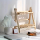 Wooden Storage Rack, 2-Layer Desktop Storage Rack, Ladder-Shaped Desk 5