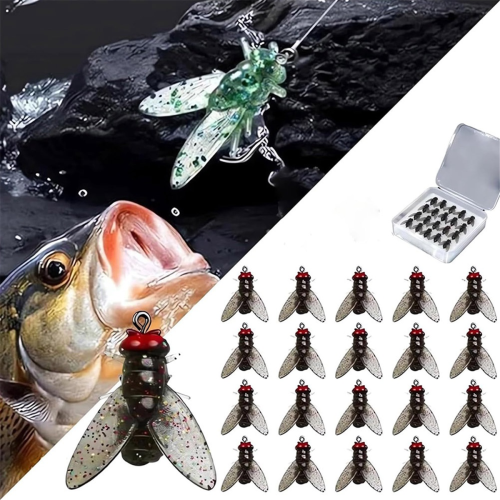 Bionic fluefiskeagn (20 stk.) - 2024 Nye ørretjigger Swimbaits Dry Fl 2
