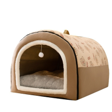 Canil de inverno para cães, tapete quente para casa de cachorro, cama removível e lavável para cães, ninho