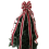 Large Red Bows with Edge and Long Streamers, Christmas Wreath Bows for 2