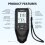 Automatic HW400 Car Paint Thickness Gauge 0-2000UM Inspection Tools Te 6