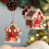 Christmas Theme LED Pendant Gingerbread Light House Soft Pottery Hangi 5