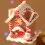 Christmas Theme LED Pendant Gingerbread Light House Soft Pottery Hangi 7