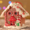 Christmas Theme LED Pendant Gingerbread Light House Soft Pottery Hangi 3
