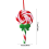 Christmas Tree Decoration Ornament Soft Clay Lollipop Red White Candy 3