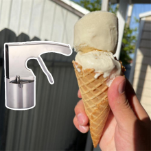 Stor isske i rustfrit stål med is til serveringsværktøj