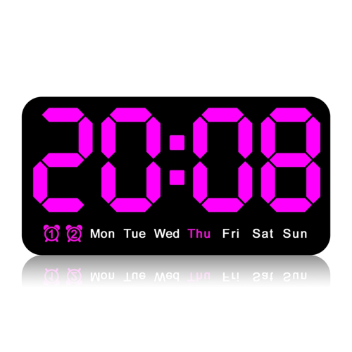 Large Digital Wall Clock,9.5 Inch,Led Alarm Clock with Big Digits,DST, 1