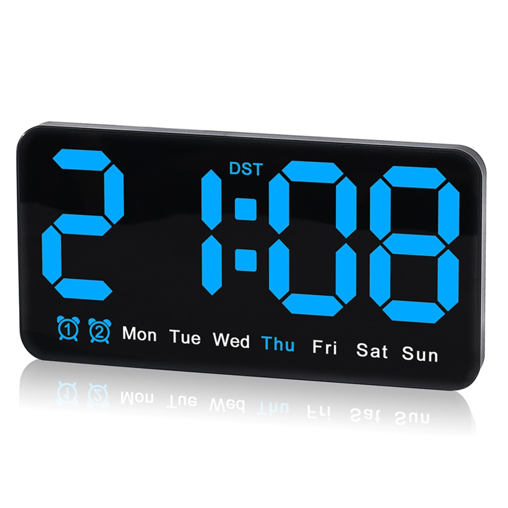 Large Digital Wall Clock,9.5 Inch,Led Alarm Clock with Big Digits,DST,-image-OPC-PJQ6RF7-NEW