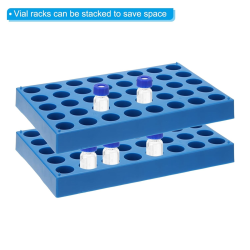 Vial Rack for Autosampler Vials, Vial Tray Holder 40-Well Stackable Te 2