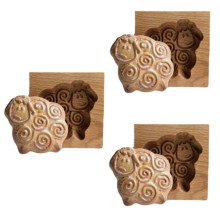 Wooden Cookie Mold Embossed Mold, 3D Carved Wooden Animal Cookie Mold