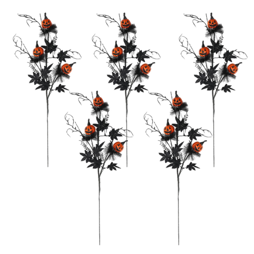 Halloween Horror Decorations Black Horror Pumpkin Cuttings Bouquet Dec