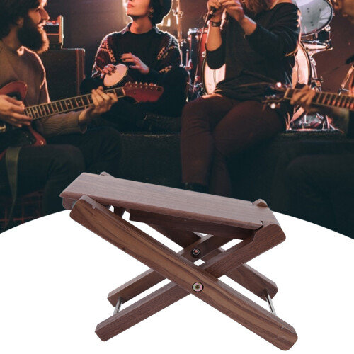 Wood AcousticGuitar Footstool Solid Handicraft 2