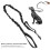 Laisse élastique robuste Bungee 106-146 cm Noir 2 poignées 6