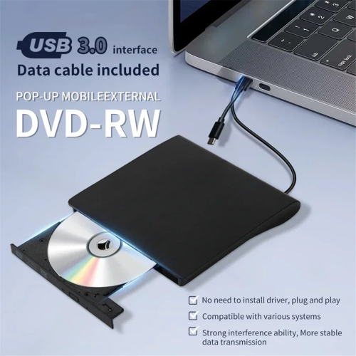 Schlanker externer 2-in-1-DVD-Player mit USB 3.0 Typ C 2