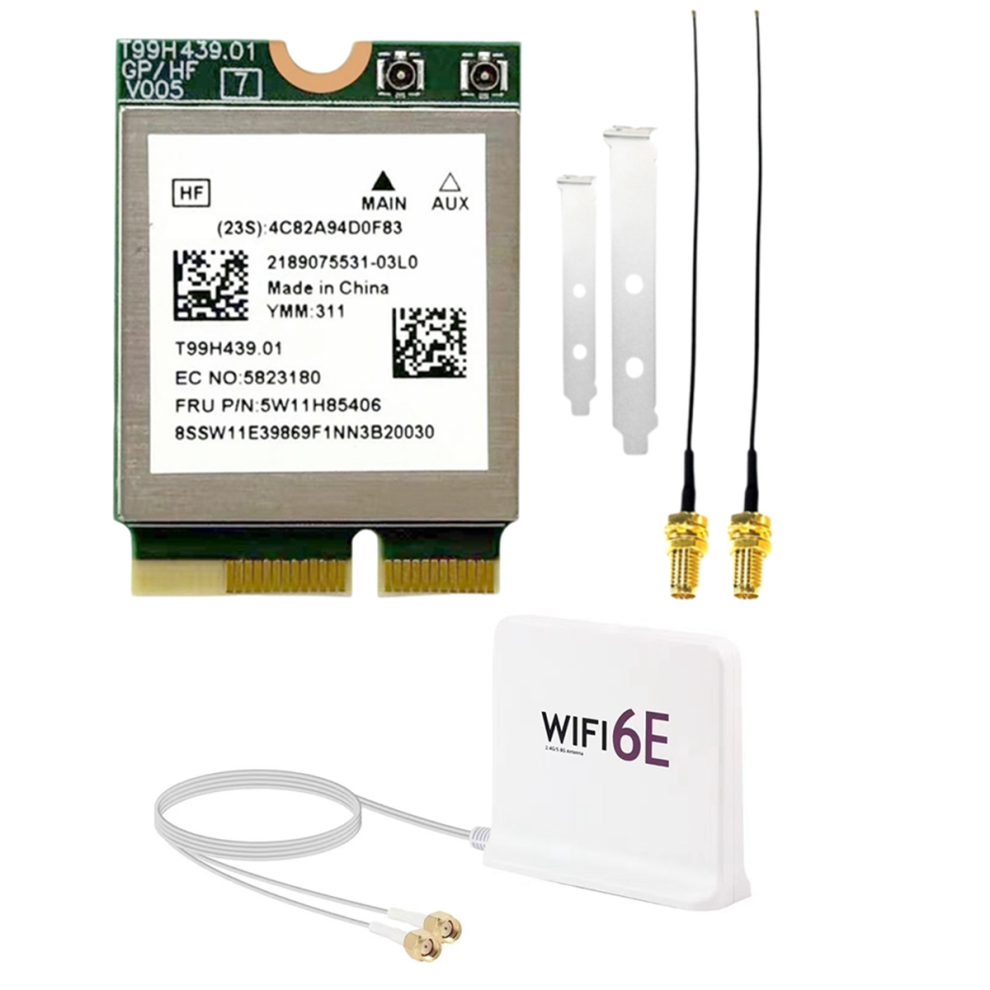 Mt7927 Wifi7 Card+Wifi6e Antenna 8774M 2.4G/5G/6G 4852415836554
