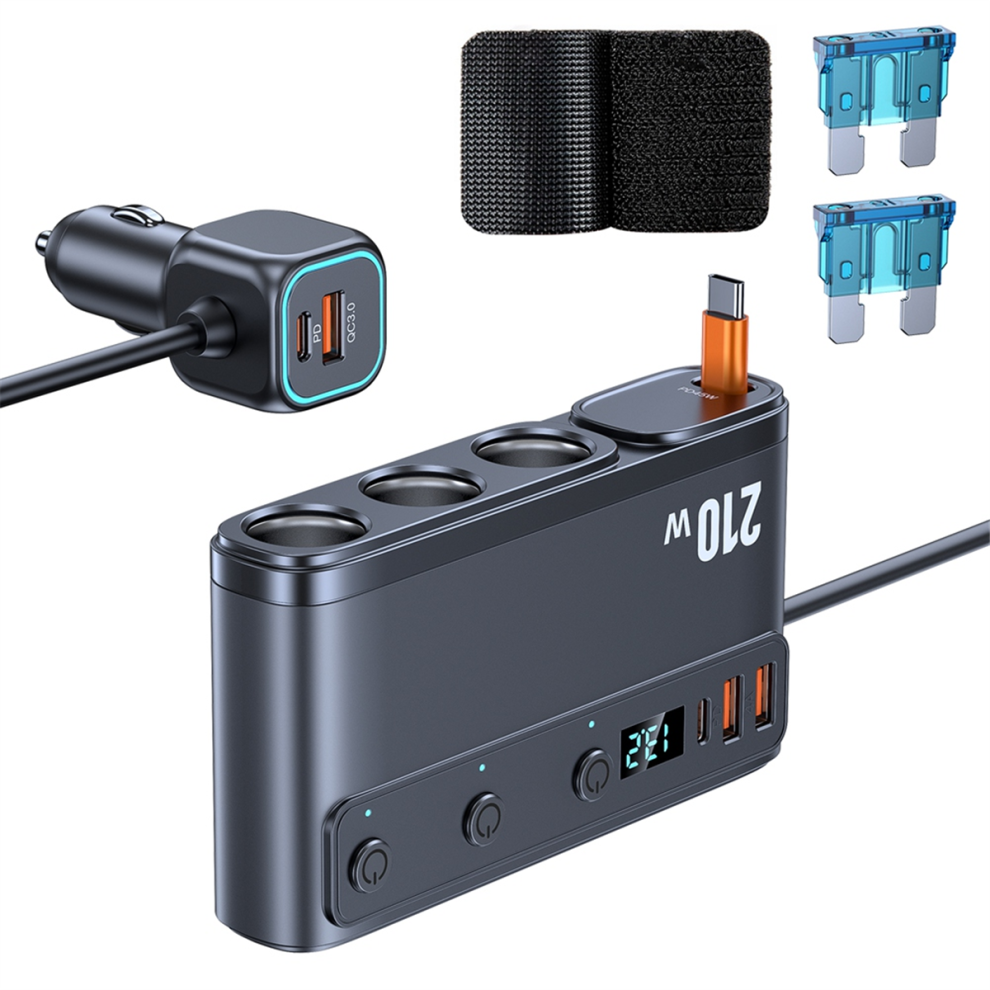 Lighter Splitter 228W Usb C Car Charger Adapter Q 4852415833096