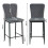 AINPECCA (2pcs, grey(velvet)) AINPECCA Bar Stools Set 2 4 Breakfast Bar Chairs 4