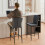 AINPECCA (2pcs, grey(velvet)) AINPECCA Bar Stools Set 2 4 Breakfast Bar Chairs 9