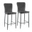 AINPECCA (2pcs, grey(velvet)) AINPECCA Bar Stools Set 2 4 Breakfast Bar Chairs 10