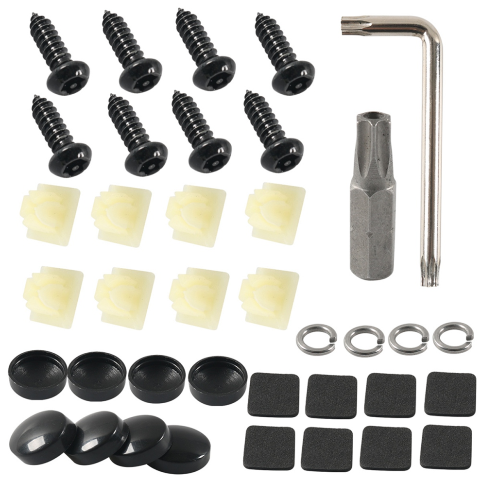 License Plate Screw Kit Frame Snap Anti-Theft Buck 4852415840155