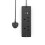UK Plug Black Recessed Power Strip, 2 UK Outlets + USB-C/USB-A 3