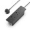 UK Plug Black Recessed Power Strip, 2 UK Outlets + USB-C/USB-A 1