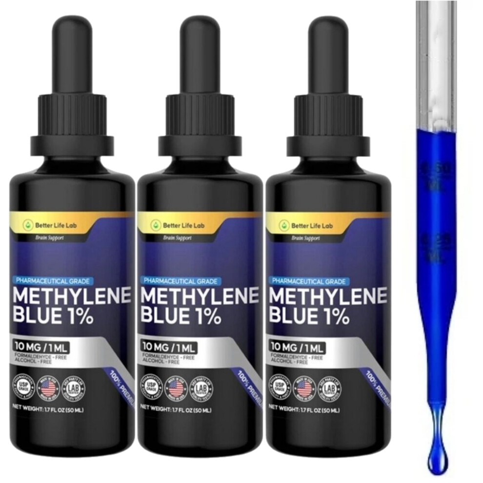 3X BetterLife Lab Methylene Blue Pharmaceutical Grade 99.99%, Dietary Supplements-image-OPC-PJQ6YBN-NEW