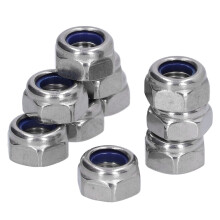 Set di dadi autobloccanti con inserto in nylon 100 pezzi M5 fissaggi in acciaio inossidabile per manutenzione
