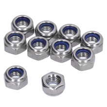 100 pezzi dadi autobloccanti con inserti in nylon M8 in acciaio inossidabile
