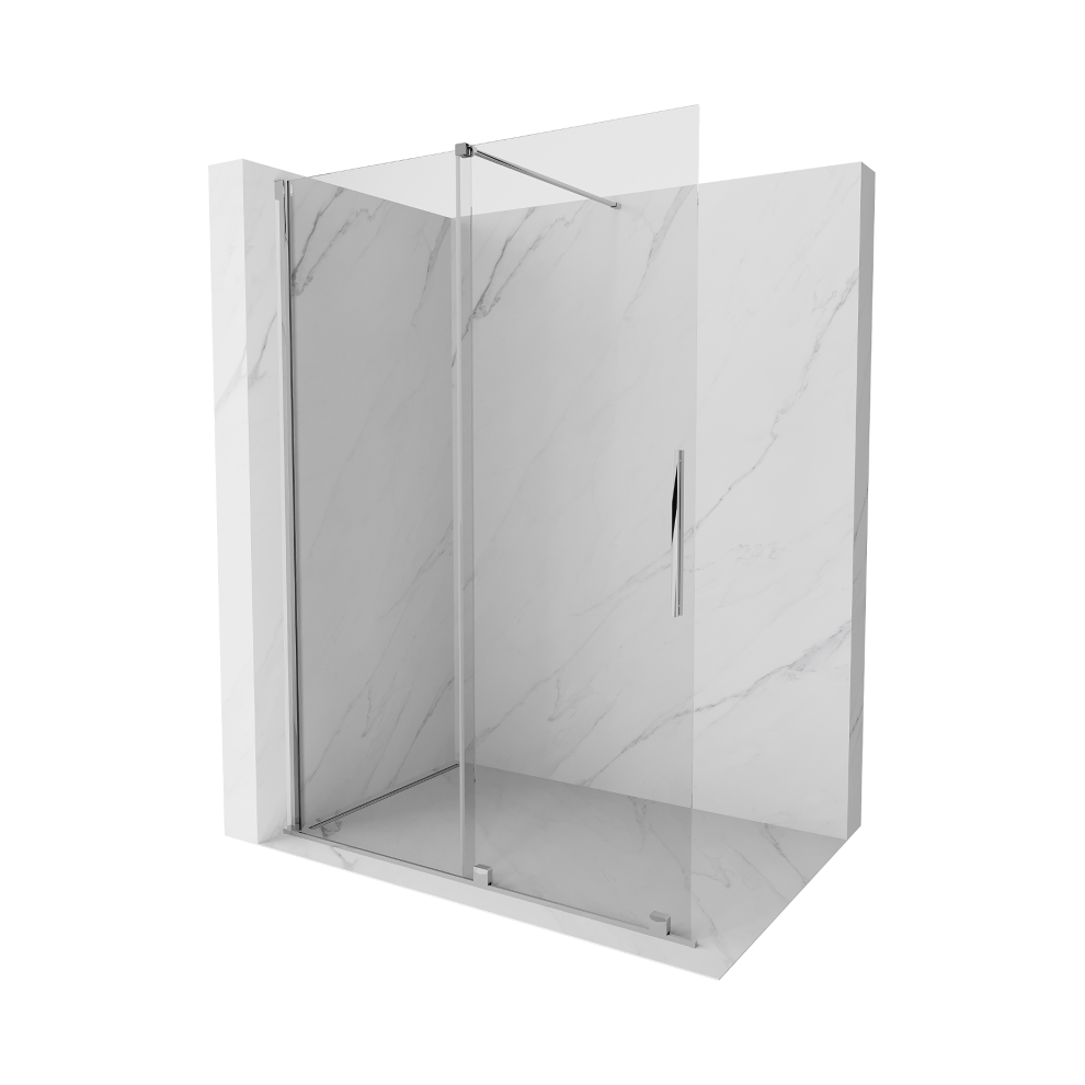 Mexen Velar Sprchová StěNa SkláPěCí Walk-In 130 X 200 Cm, Transparentní 8 Mm, Chrom - 871-130-000-03-01-image
