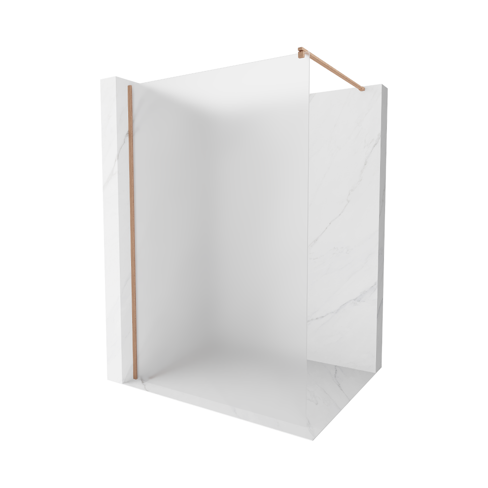 Mexen Kioto Sprchový Kout Walk-In 110 X 200 Cm, Matné Sklo 8 Mm, KartáčOvaná Měď - 800-110-101-65-30-image