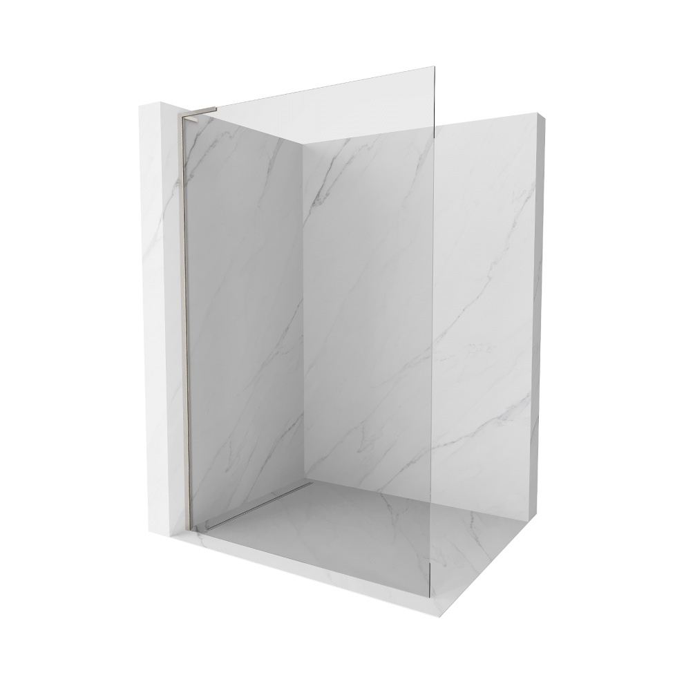 Mexen Kioto L Sprchová StěNa Walk-In 75 X 200 Cm, Transparentní, KartáčOvaný Nikkel - 800-075-103-97-00-image