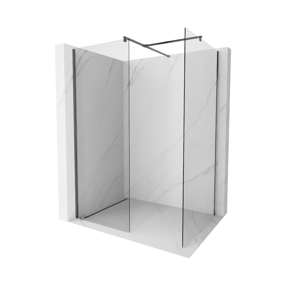 Mexen Kioto Sprchová StěNa Walk-In 115 X 90 Cm, Transparentní, KartáčOvaný Gun Gray - 800-115-202-66-00-090-image
