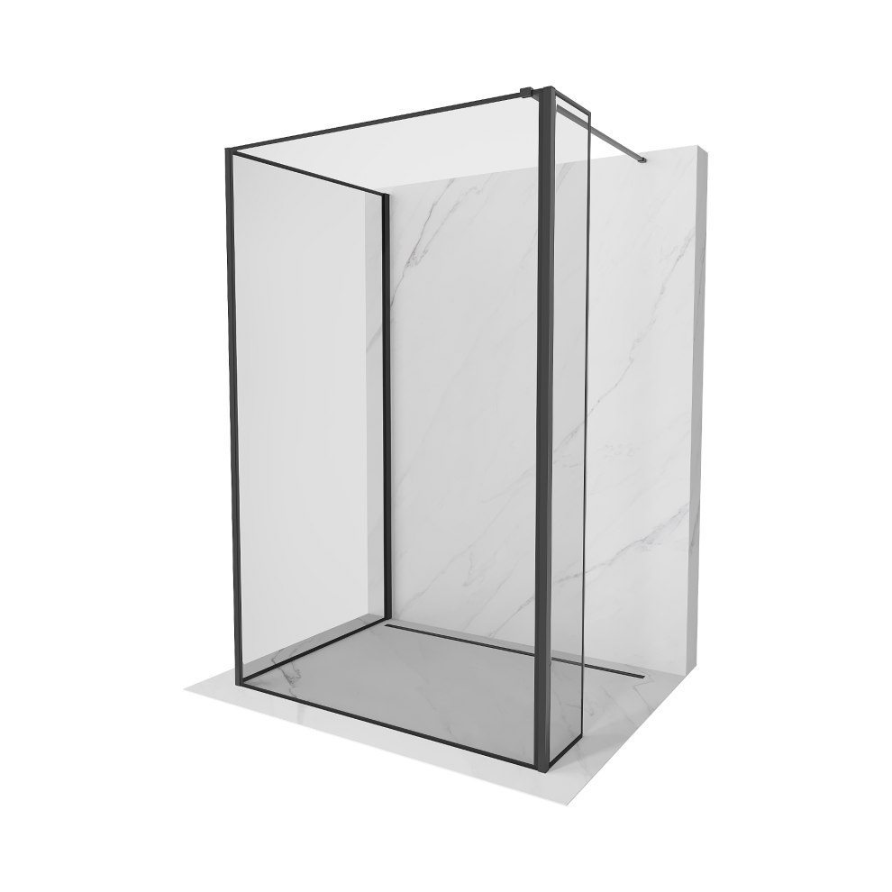 Mexen Kioto Sprchová StěNa Walk-In 120 X 110 X 40 Cm, čErný Vzor, čErná - 800-120-110-221-70-70-040-image