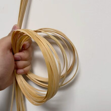 Cane Webbing Basket Making Supplies - 10 Feet Long Bamboo Strips, Flat Reed Rattan Coils for DIY Handicrafts (7 Pcs Bundle)