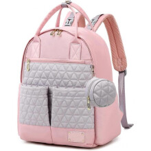 Diaper Bag Backpack,Diaper Bags for Girls Boys,Baby bag for mom Dad,Contains Pacifier Case,Large Capacity Tote (Pink)