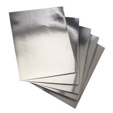 Metallic Cardstock Sheets 8.5" x 11" - 25 Shiny Silver 10 pt Foil Paper for Crafts, Scrapbooking, Posters, Decorations