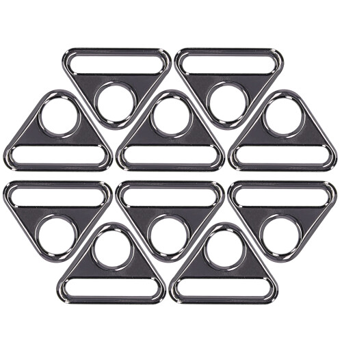 10 pièces Boucle réglable de 38 mm noir ruthénium 1