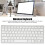 Mini Wireless 78-Key Ultra Thin White Keyboard for Windows, Mac, Android 13