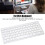 Mini Wireless 78-Key Ultra Thin White Keyboard for Windows, Mac, Android 11