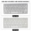 Mini Wireless Keyboard 78 Keys Ultra Thin Portable for Multiple OS White 7