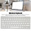 Mini Wireless Keyboard 78 Keys Ultra Thin Portable for Multiple OS White 3