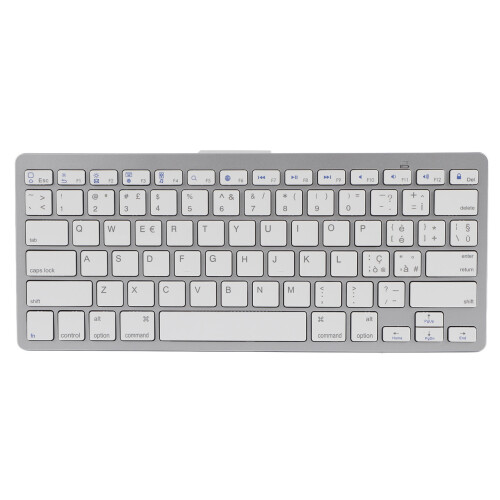 Mini Wireless Keyboard 78 Keys Ultra Thin Portable for Multiple OS White 1