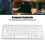 Mini 78-Key Wireless Keyboard Ultra Thin Portable White for Windows Android iOS 5