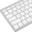Mini 78-Key Wireless Keyboard Ultra Thin Portable White for Windows Android iOS 9