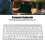 Ultra Thin Wireless Mini Keyboard 78 Keys White for iOS Android Windows 6