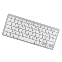 Mini 78-Key Wireless Keyboard Ultra Thin Portable White for Windows Android iOS