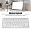Ultra Thin Wireless Mini Keyboard 78 Keys White for iOS Android Windows 10