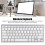 Mini 78-Key Wireless Keyboard Ultra Thin Portable White for Windows Android iOS 8