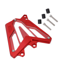 Vorderes Kettenblatt Abdeckung CNC Aluminiumlegierung Motor Kettenschutz Ersatz für MT‑07 FZ‑07 XSR700 Rot
